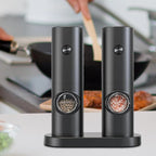 One-Touch Seasoning Masters: Electric Salt and Pepper Mill Set