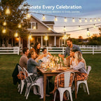 WarmGlow Shatterproof LED Outdoor String Lights