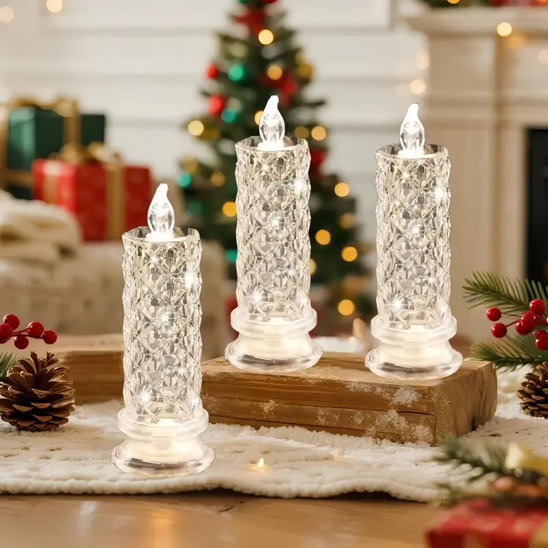 🕯️ Rose Shadow LED Flameless Candles – Elegant & Safe Ambiance, Anytime, Anywhere!