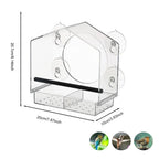 🐦 Acrylic Window Bird Feeder – Clear Bird House with Strong Suction Cups & Removable Seed Tray