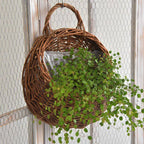 🌿 Hand-Woven Hanging Willow Basket – Natural Wall Planter & Decorative Storage