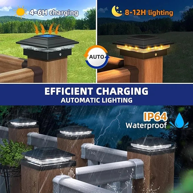 🌟 Solar Post Cap Lights – Brighten Your Outdoor Living