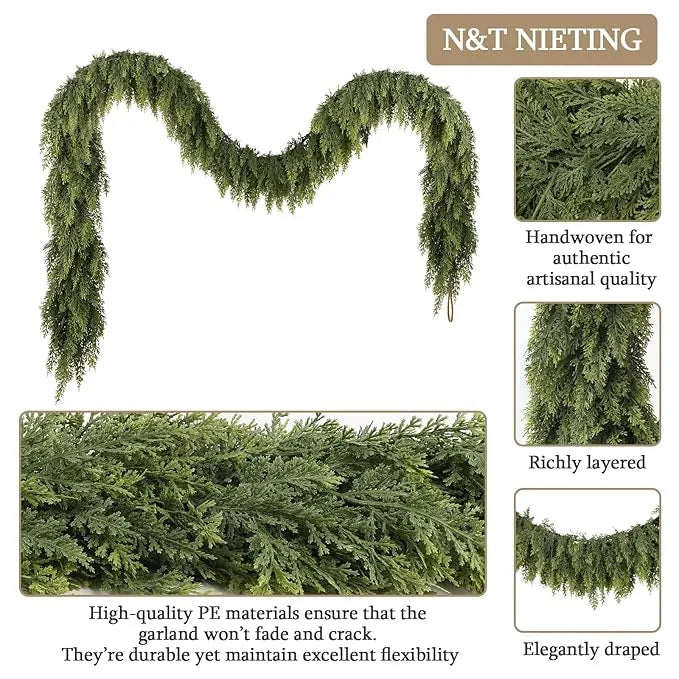 🌿  Christmas Cedar Rattan Wreaths