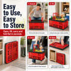 Collapsible Storage Basket – Foldable, Large Capacity, Heavy-Duty PP Plastic