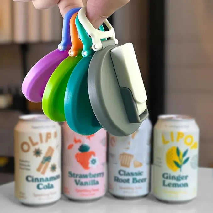 Silicone Straw Can Drink Lid, BPA Free, Reusable