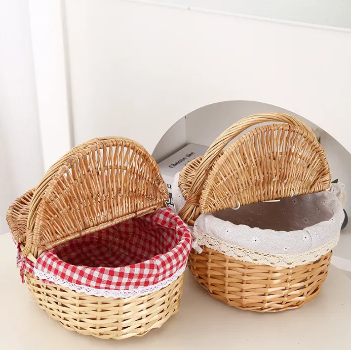 🧺 Handwoven Picnic Basket 🍎