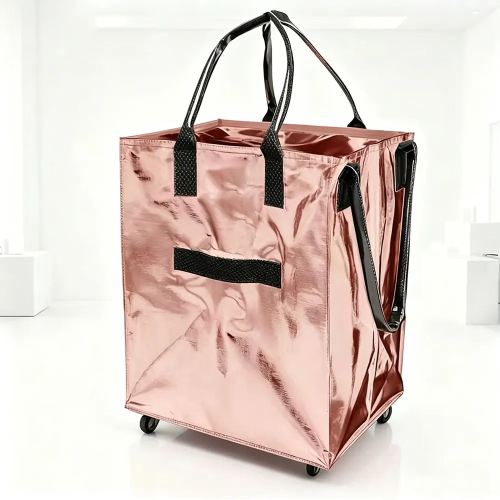 🛒 Reusable Rolling Shopping Bag – Carry More, Effort Less