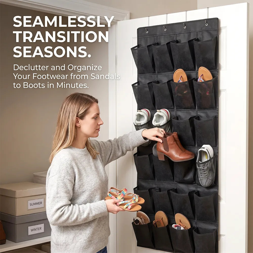 👟 2-Pack Over-the-Door Shoe Organizer