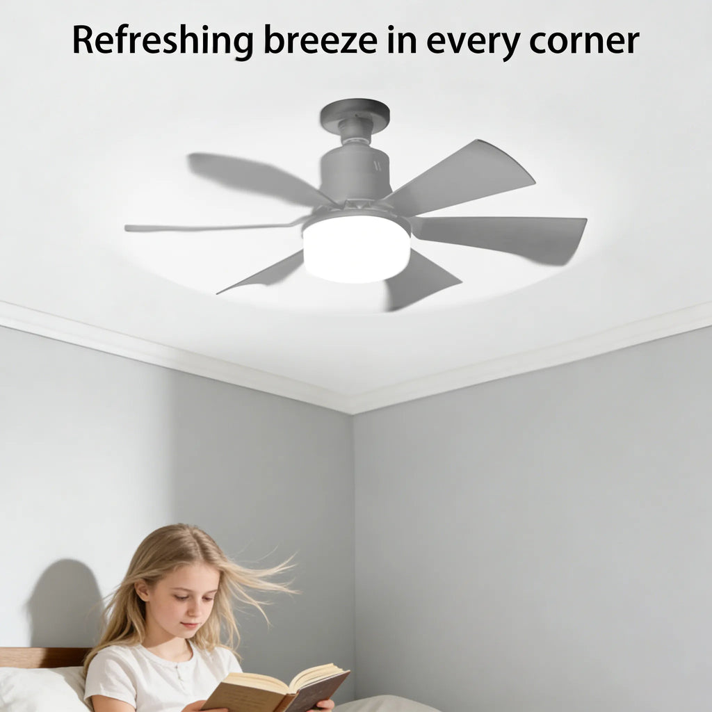💡 E27 Screw-Base Silent Mini Fan Light,Remote Control