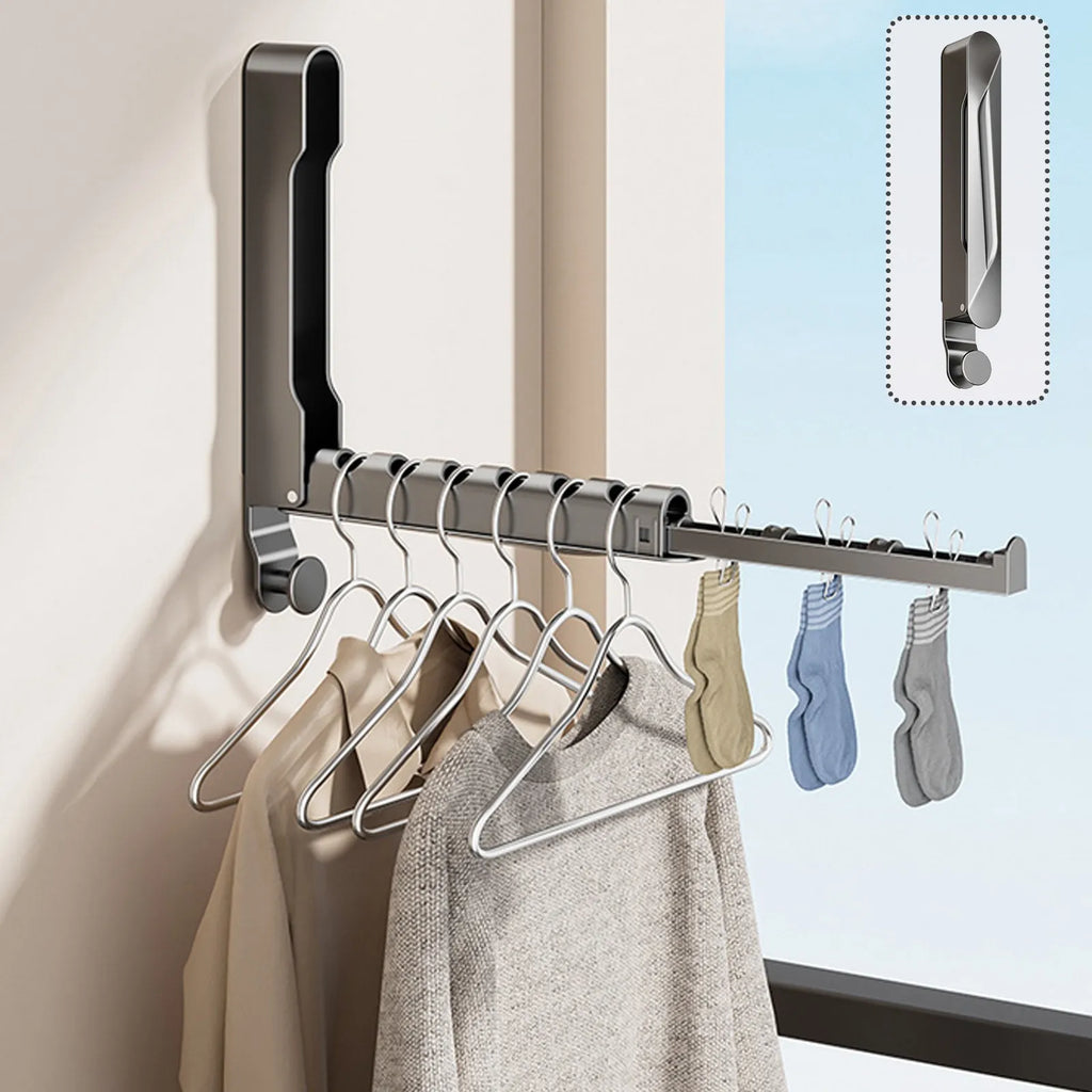 Space-Saving Foldable Over-the-Door Drying Rack
