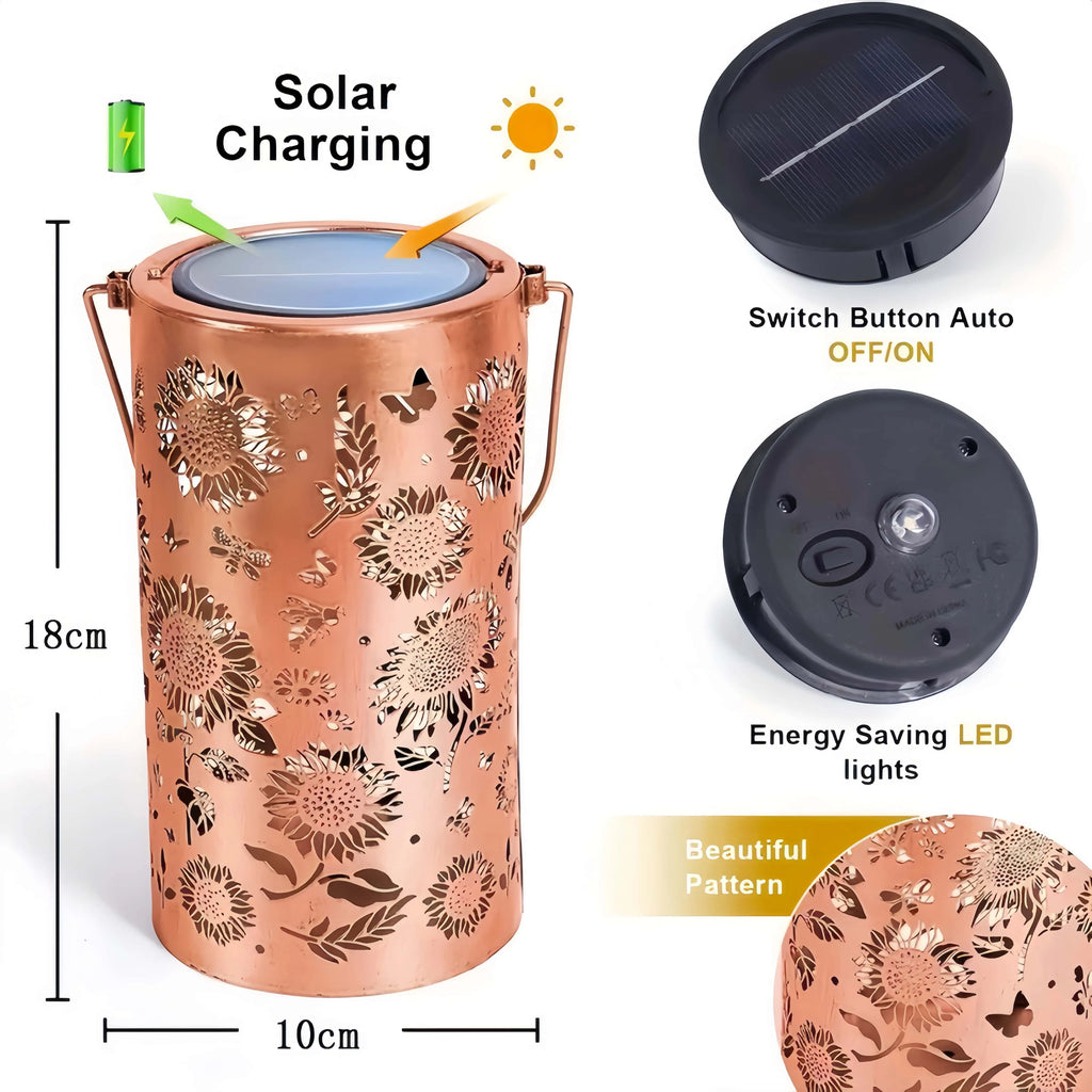 Solar Lanterns with Projection – Sunflower & Butterfly Ground Art Lights🌼✨