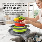 🧺 Foldable Drain Basket with Self-Draining Base