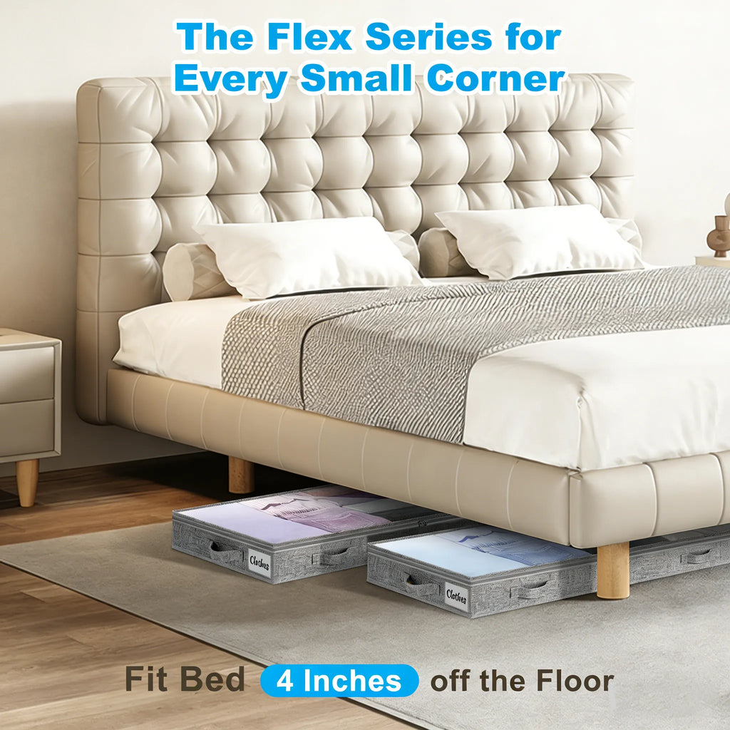 🛏️ Low Profile Under Bed Storage Containers