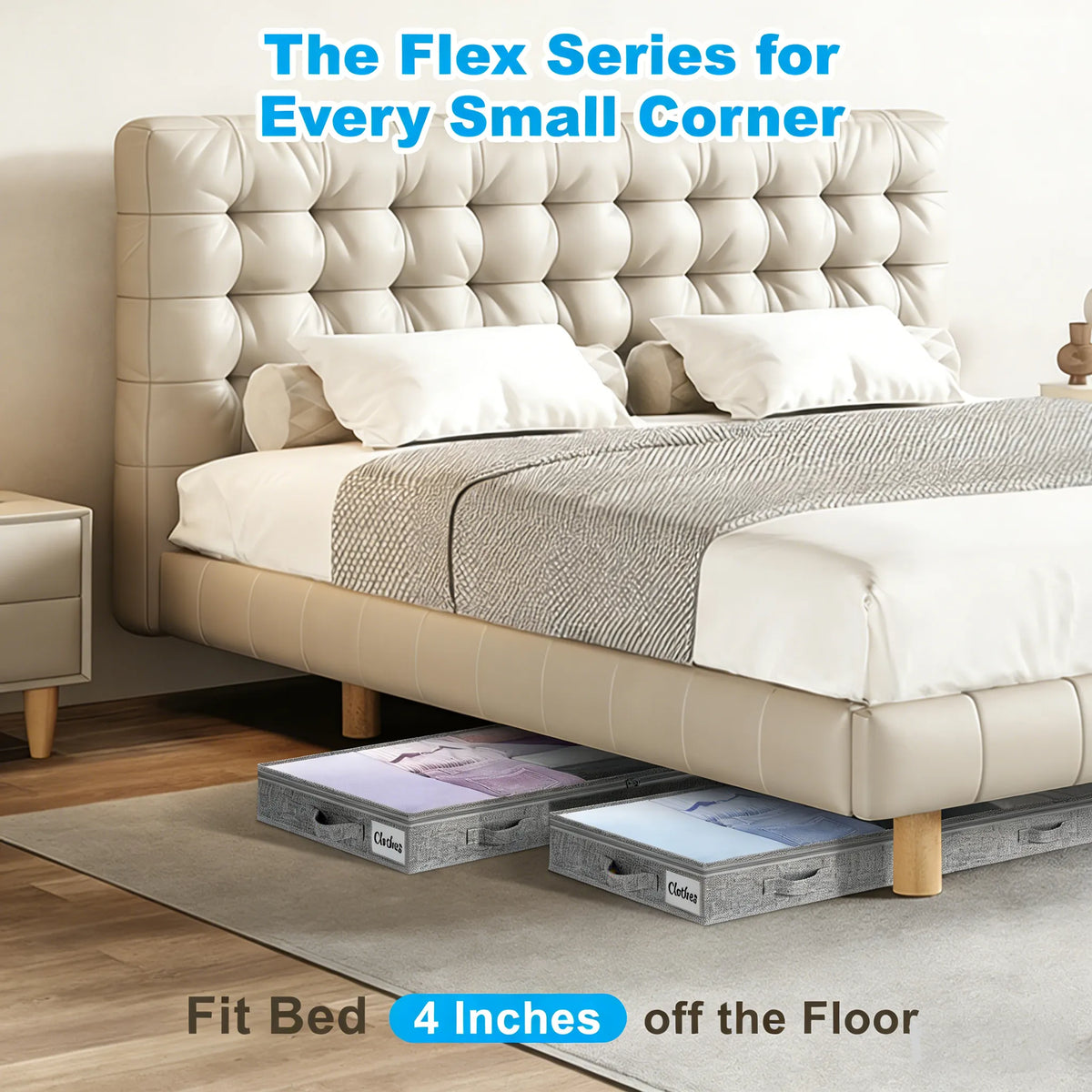 🛏️ Low Profile Under Bed Storage Containers