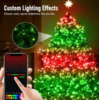 🎄 Bluetooth App-Controlled RGB Christmas Lights – Music Sync, Timer & Smart Color Effects