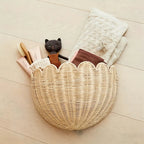 🧺 Handwoven Rattan Wall Basket – Natural Storage, Timeless Style