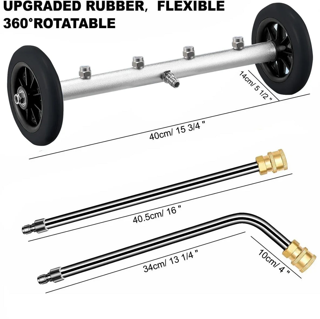 🚗Dual-Function Pressure Washer Undercarriage Cleaner & Surface Cleaning Attachment 🌊