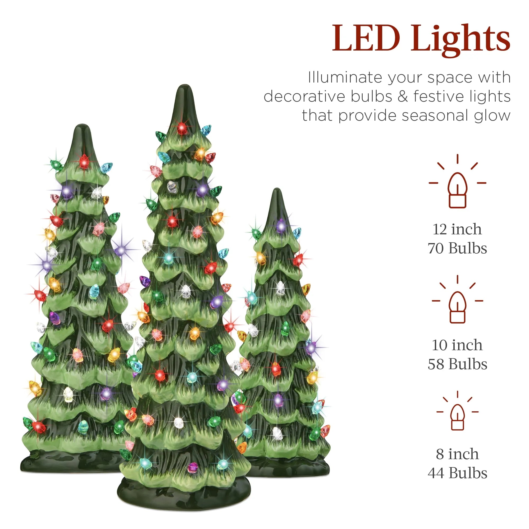 🕯️ Hand-Painted resin Pre-Lit Christmas Tree with LED Lights