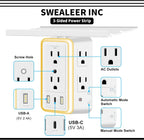 Outlet Extender, 3-Sided Power Strip, (5V 3.4A)