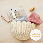 🧺 Handwoven Rattan Wall Basket – Natural Storage, Timeless Style