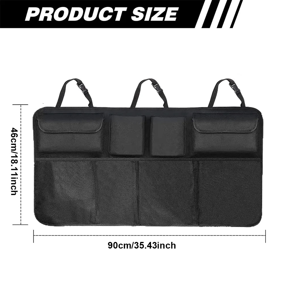 🚗📦Car Trunk Organizer – Hanging Storage with 8 Pockets for SUVs & Trucks