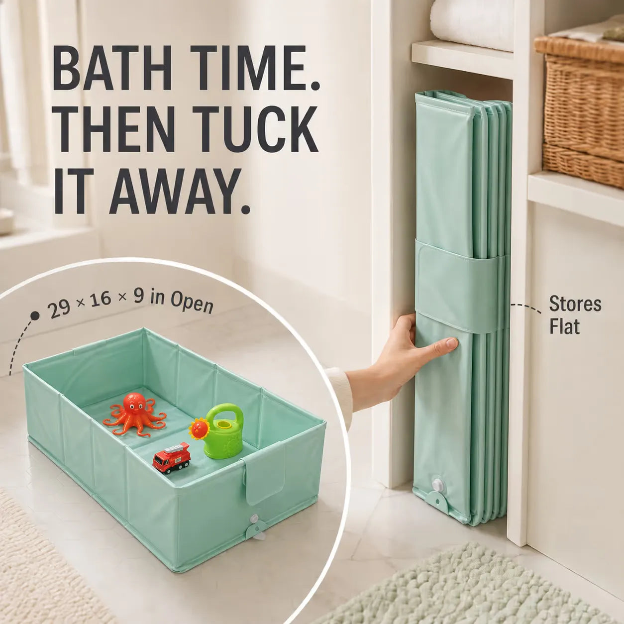 Fold-Flat Bath & Play Set