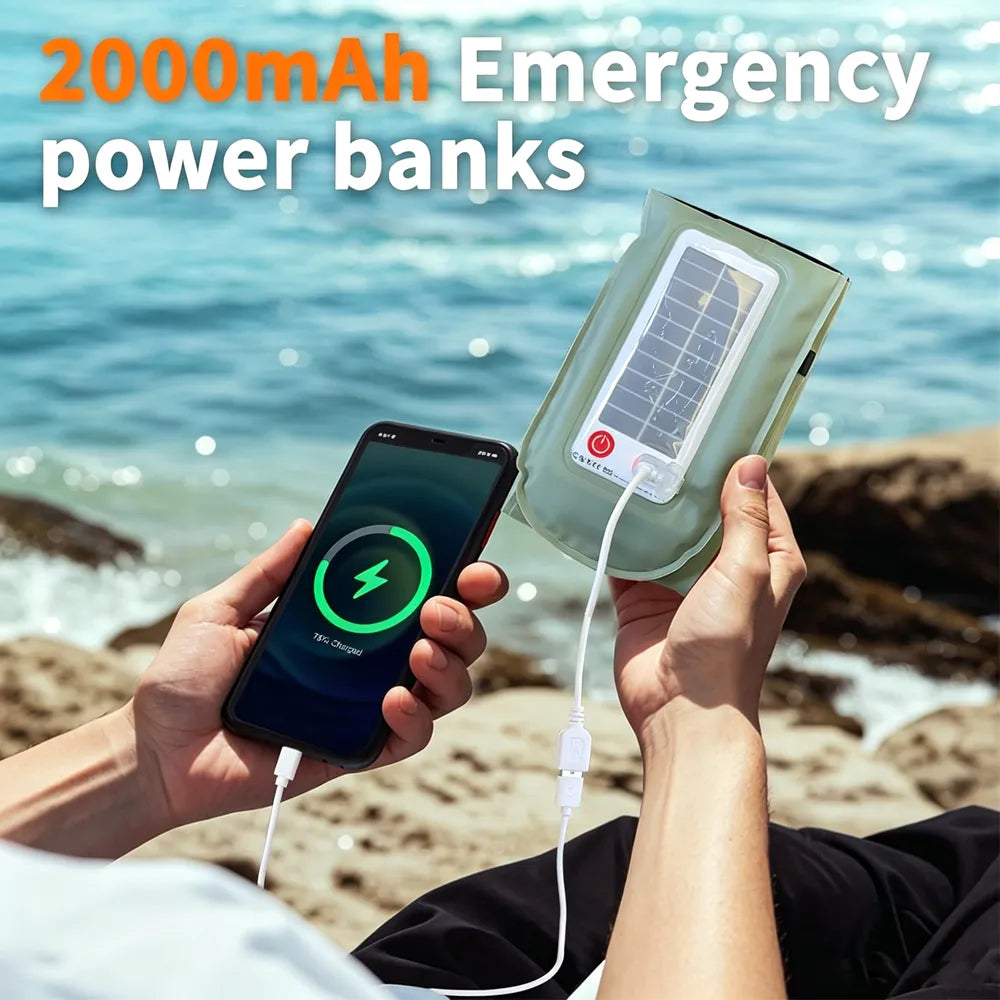 💡 Inflatable Solar Camping Light – 60cm Portable Tent Lantern