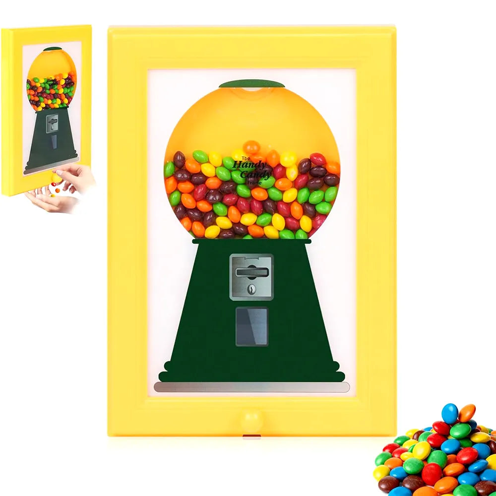 🍬 Wall-Mounted Candy Dispenser Frame – Fun Framed Snack Organizer