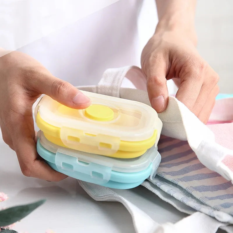 Collapsible Silicone Food Storage Containers (Set of 4)