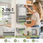 🛍️2-in-1 Hanging Storage Organizer — Large Capacity Plastic Bag & Trash Bag Dispenser
