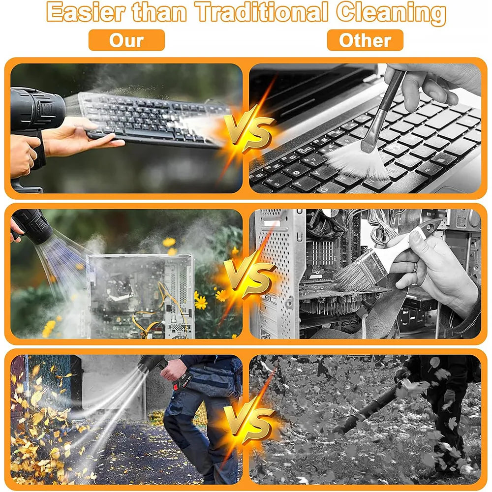 🌪️ Cordless Turbocharged Air Blower – High-Power Outdoor Cleaning Tool