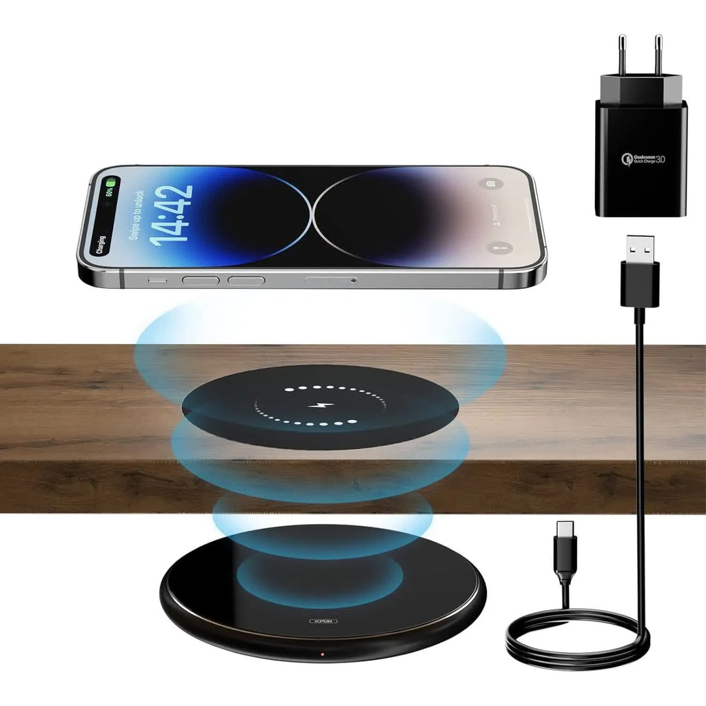 Hidden Through-Desk 10W Wireless Charger Kit