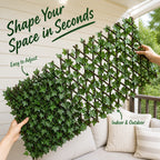 Instant Privacy Expandable Faux Ivy Fence