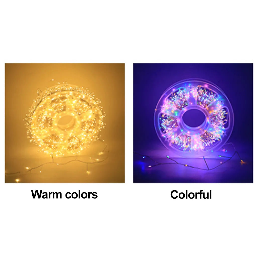 🎄 600 LED Christmas Fairy String Lights & ICY Glass Drop Ornaments
