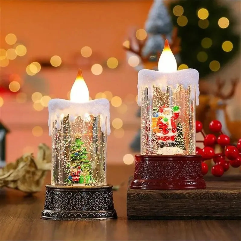 ✨ Christmas Water Candle Lamp – Festive Light & Holiday Centerpiece