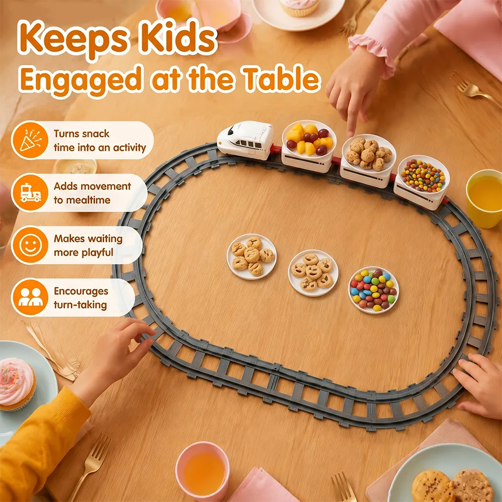 🚂 Food Train Conveyor Set for Kids & Family Parties