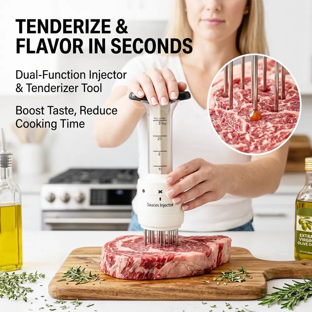 🍖 Meat Tenderizer & Marinade Injector Kit