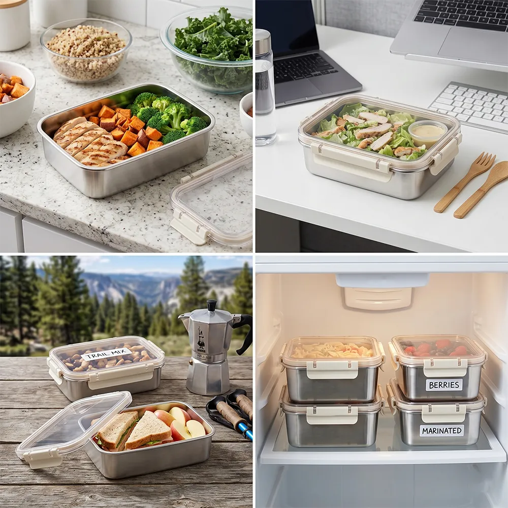 🍱Stainless Steel Leak-Proof Food Storage Container with Lid-2 Pcs