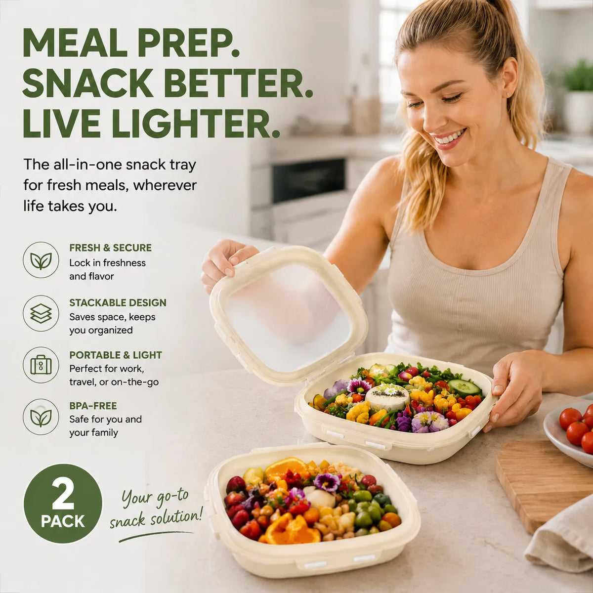 🥗 Portable Snack Tray