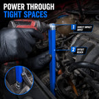 Tight-Reach Offset Ratchet Extension Wrench Kit