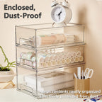 🧺 Medium / Large / Extra-Large Transparent Stackable Storage Drawers