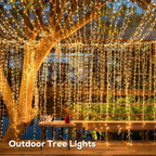 🎄 600 LED Christmas Fairy String Lights & ICY Glass Drop Ornaments