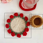 🔥Handcrafted Rose Flower Coasters