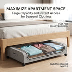 🛏️ Under Bed Storage with Wheels – Large Capacity Organizer Drawer