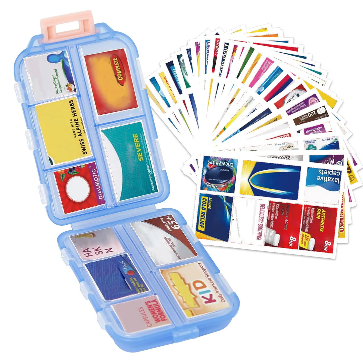 147 Pcs Medicine Labels, DIY Mini Pill Case Labels
