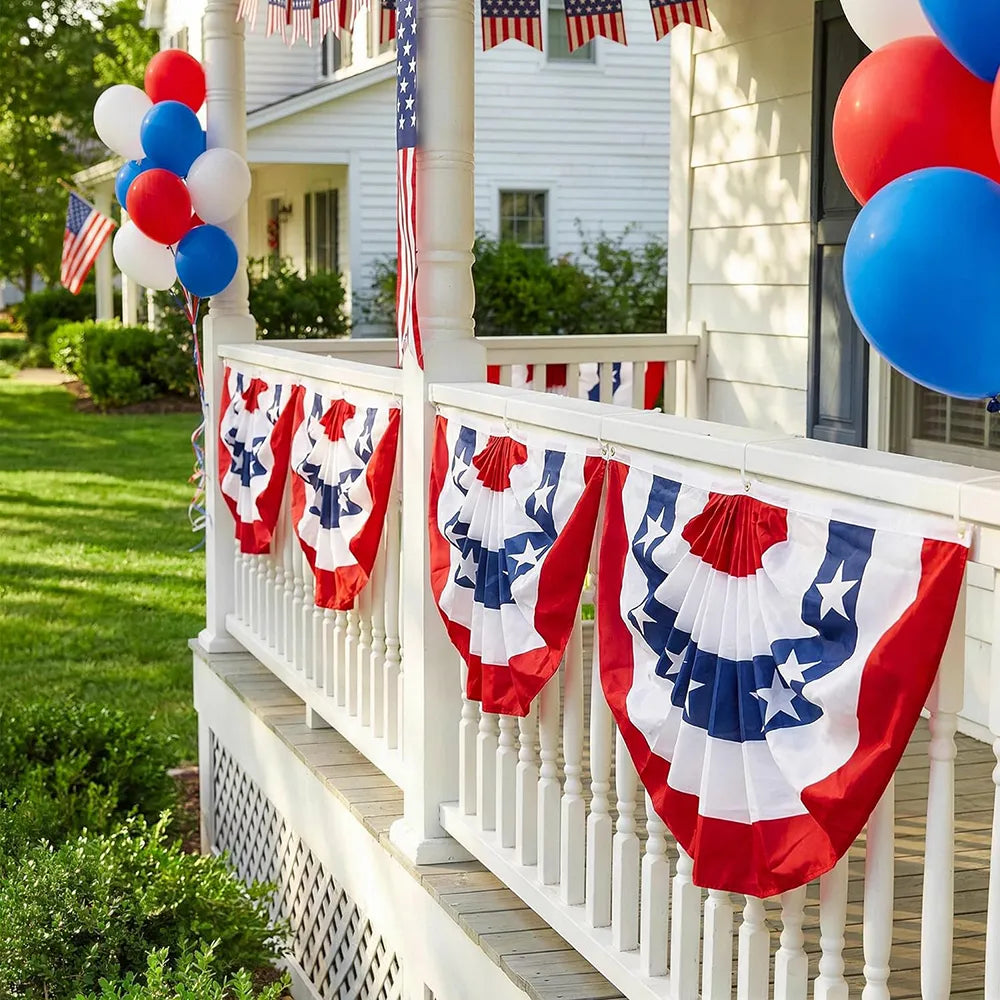 🇺🇸Patriotic American Flag Bunting Decorations for July 4th & Memorial Day