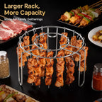360° Even-Heat Stainless Steel Skewer Rack