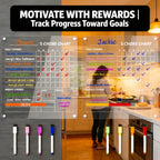 🧲 Acrylic Magnetic Dry Erase Board for Refrigerator (15.7 x 11.8 in)