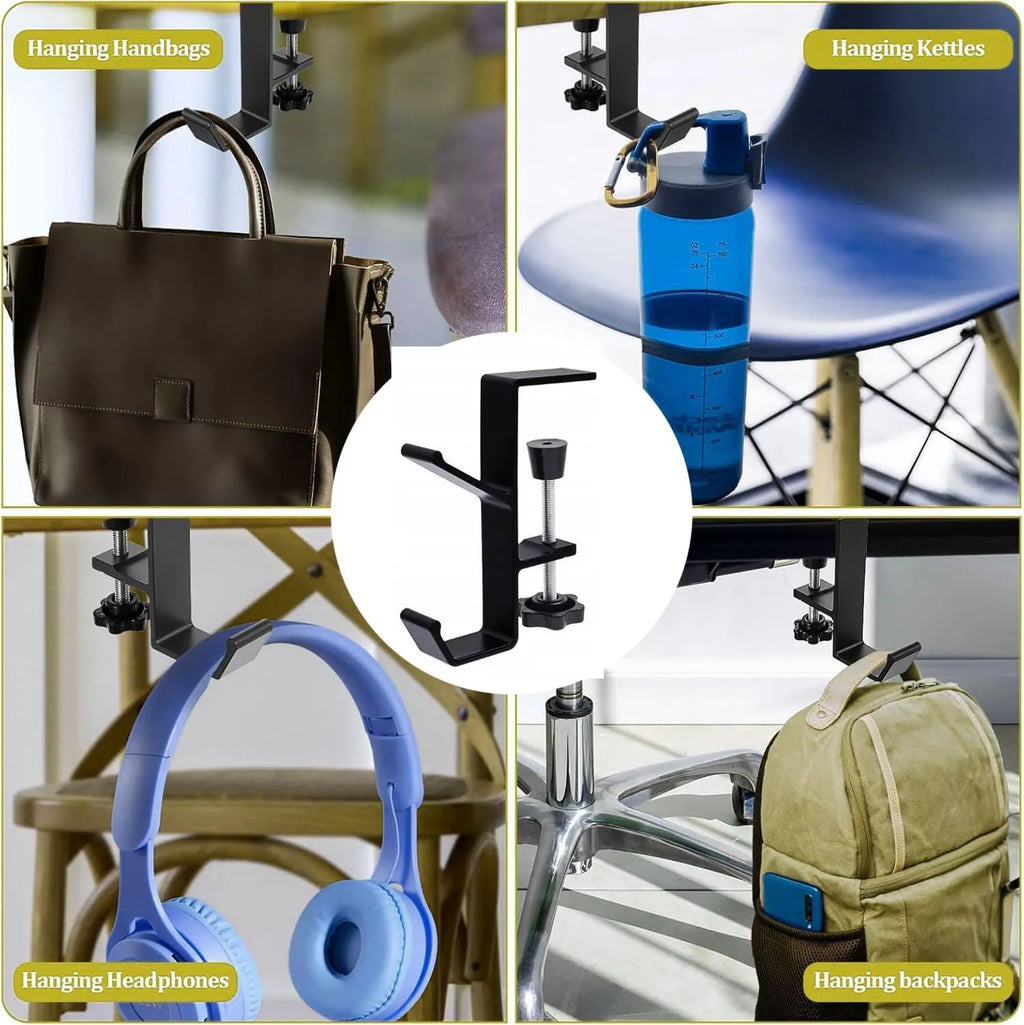 🎄Adjustable Christmas Fireplace Mantel Hooks – Heavy-Duty Stocking & Wreath Hanger Clamps for Holiday Decorations