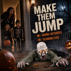 Crawling Zombie with Creepy Groans & Flashing Red Eyes